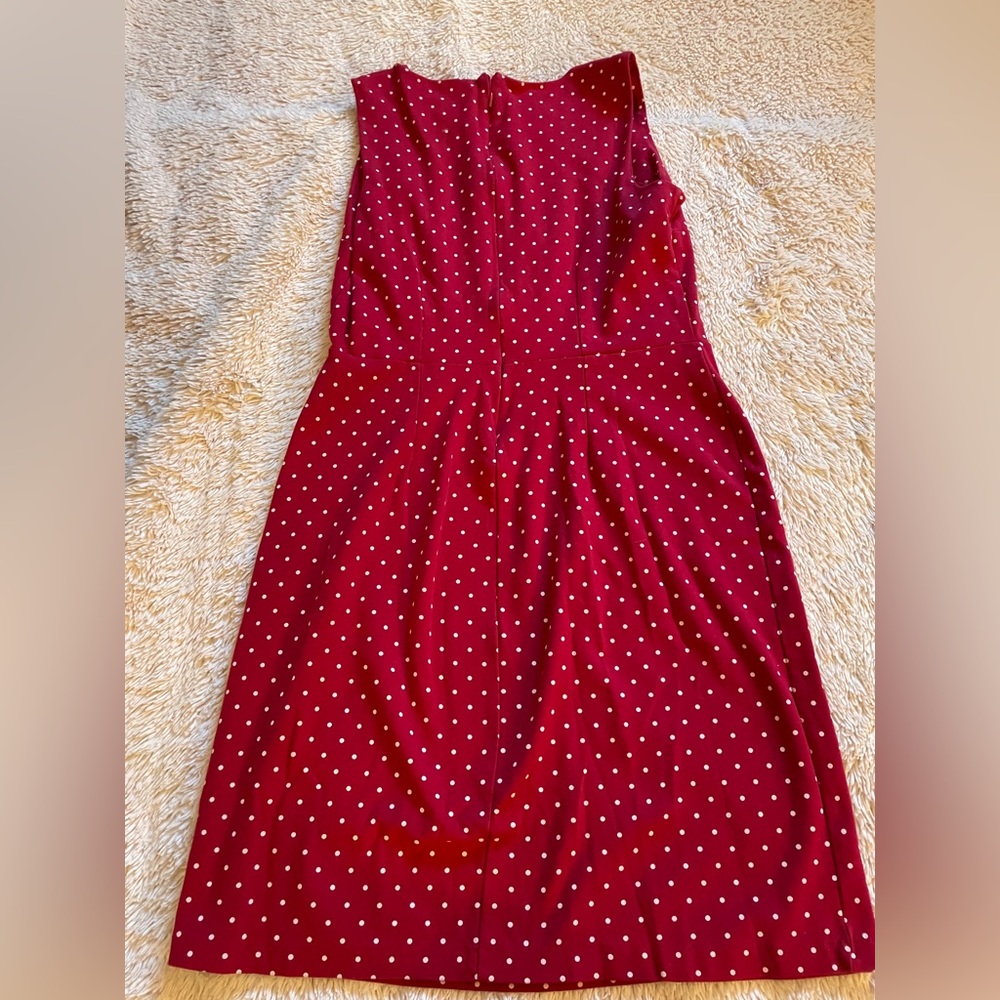 Polka dot dress. Medium tall.